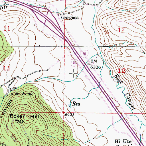 Topographic Map of Twomile Canyon, UT