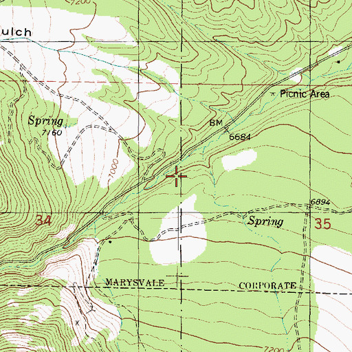 Topographic Map of Twomile Creek, UT