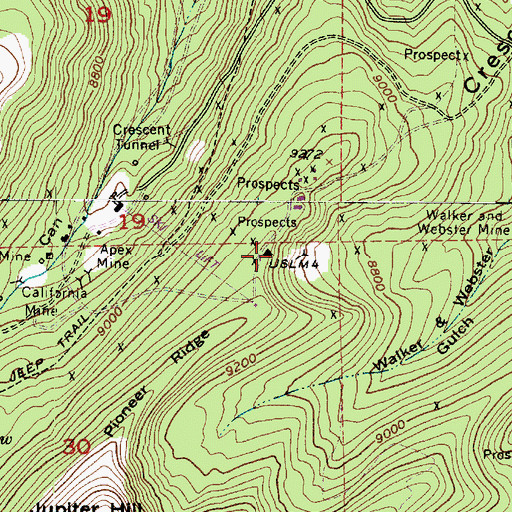 Topographic Map of USLM 4 Mine, UT