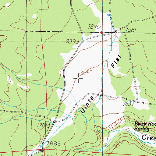 Topographic Map of Uinta Flat, UT