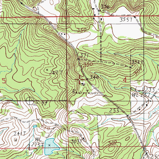 Topographic Map of Sinai School (historical), AL
