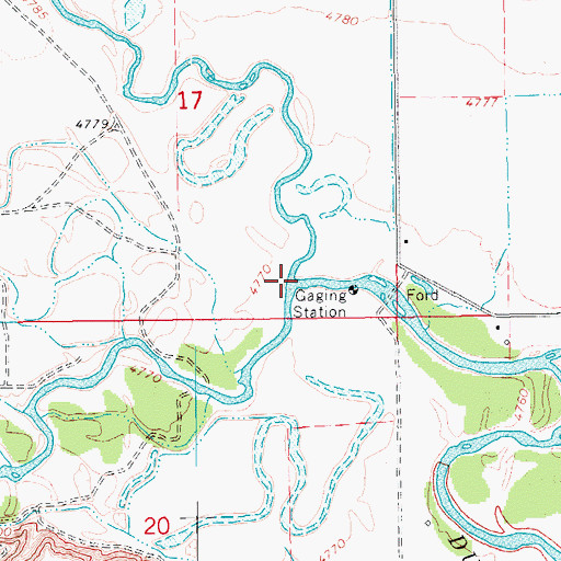 Topographic Map of Uinta River, UT