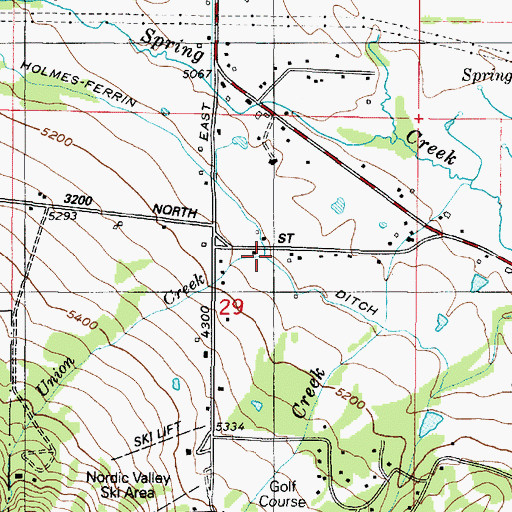 Topographic Map of Union Creek, UT