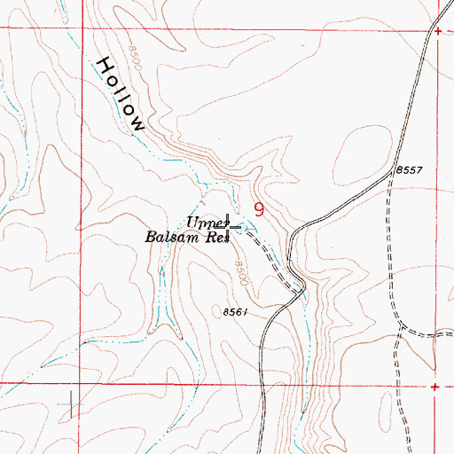 Topographic Map of Upper Balsam Reservoir, UT
