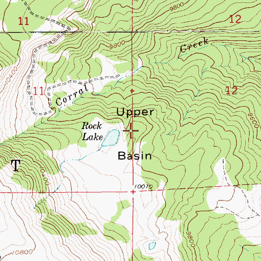 Topographic Map of Upper Basin, UT