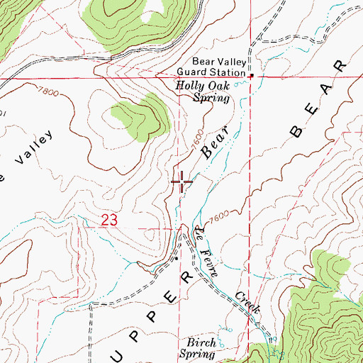 Topographic Map of Upper Bear Valley, UT
