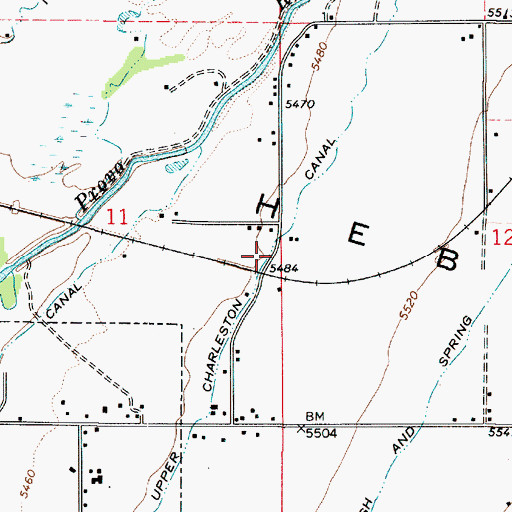 Topographic Map of Upper Charleston Canal, UT