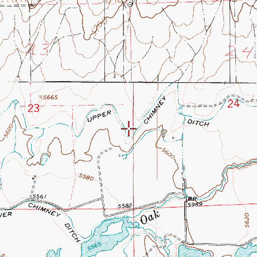 Topographic Map of Upper Chimney Ditch, UT