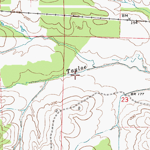 Topographic Map of Smiths Branch, AL