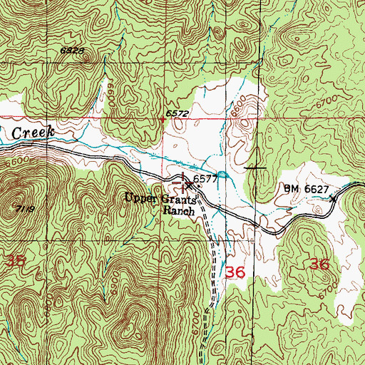Topographic Map of Upper Grants Ranch, UT