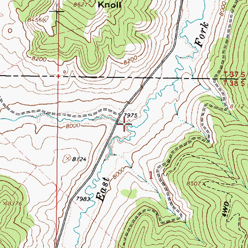 Topographic Map of Upper Kanab Creek, UT