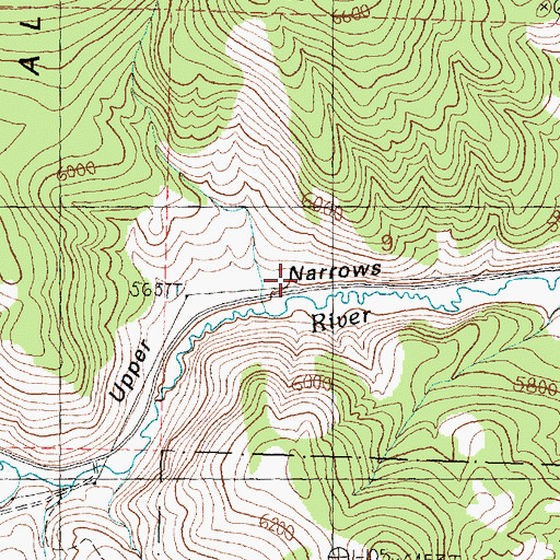 Topographic Map of Upper Narrows, UT