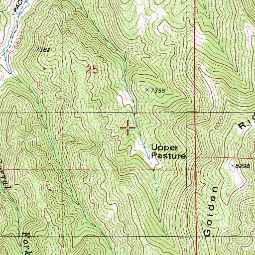 Topographic Map of Upper Pasture, UT
