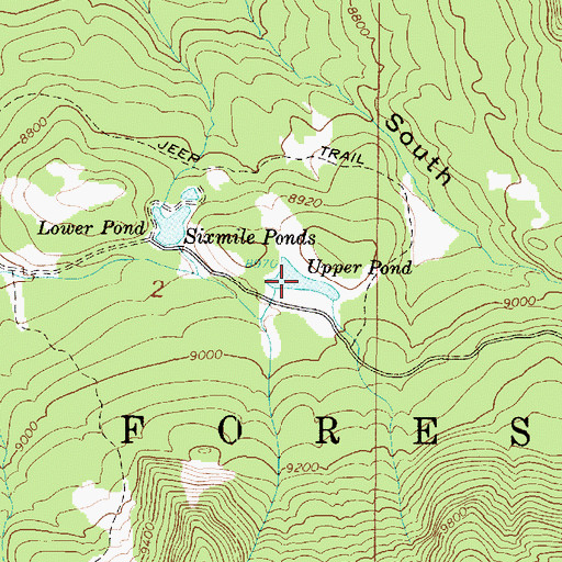 Topographic Map of Upper Pond, UT