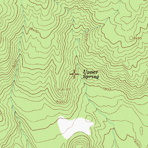 Topographic Map of Upper Spring, UT