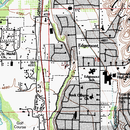 Topographic Map of Upper Union Canal, UT