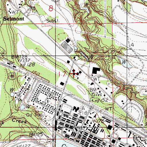 Topographic Map of Southside Elementary School, AL