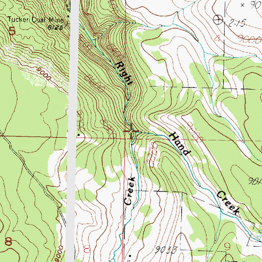 Topographic Map of Urie Creek, UT