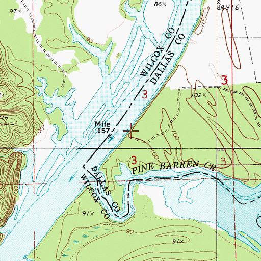 Topographic Map of Sprague Landing, AL