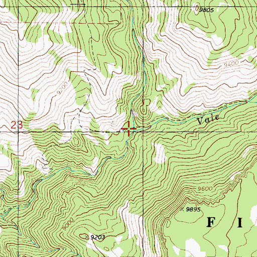 Topographic Map of Vale Creek, UT