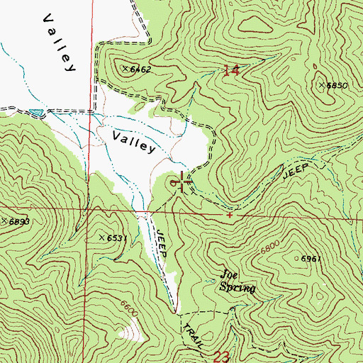 Topographic Map of Valley Canyon, UT