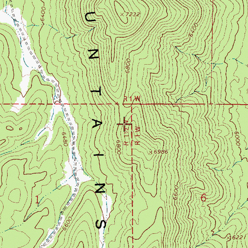 Topographic Map of Valley Mountains, UT