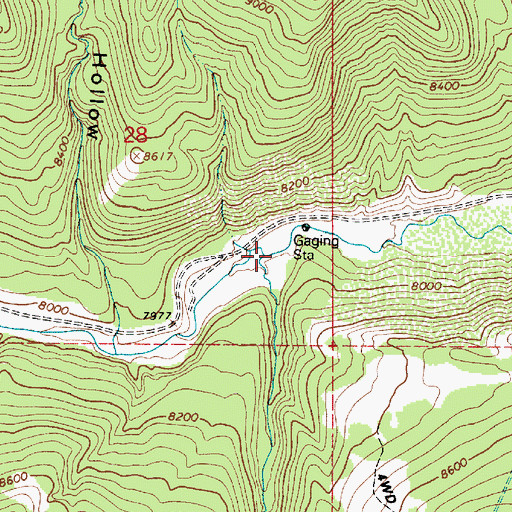 Topographic Map of Vat Creek, UT