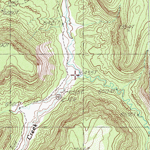 Topographic Map of Vega Creek, UT