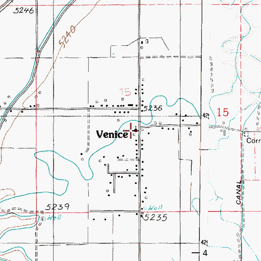 Topographic Map of Venice, UT
