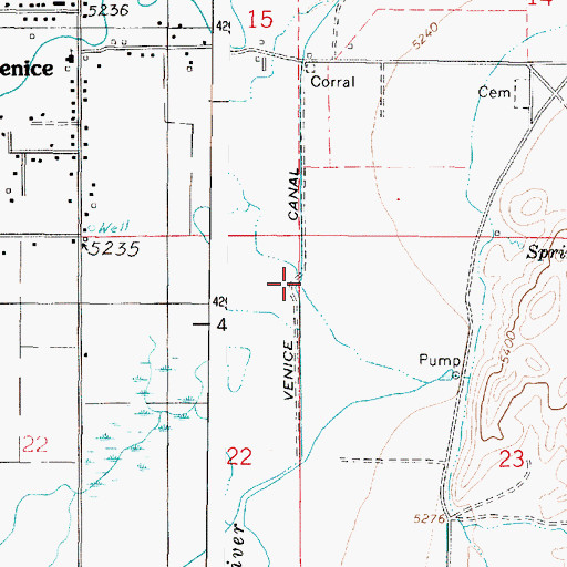 Topographic Map of Venice Canal, UT