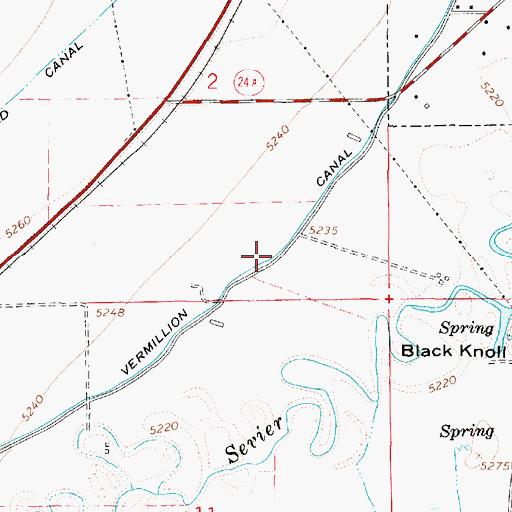 Topographic Map of Vermillion Canal, UT
