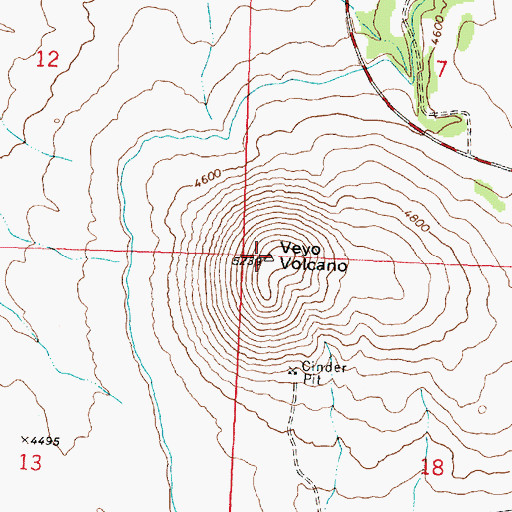 Topographic Map of Veyo Volcano, UT