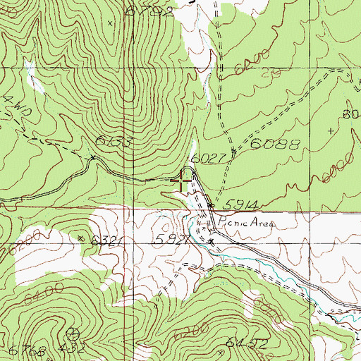 Topographic Map of Vickory Canyon, UT