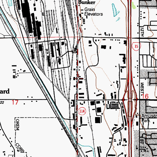 Topographic Map of Vineyard School, UT