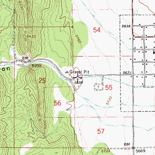 Topographic Map of Wales Canyon, UT