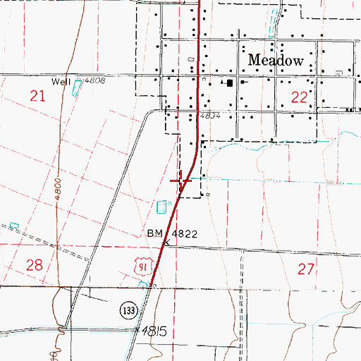 Topographic Map of Walker Creek, UT