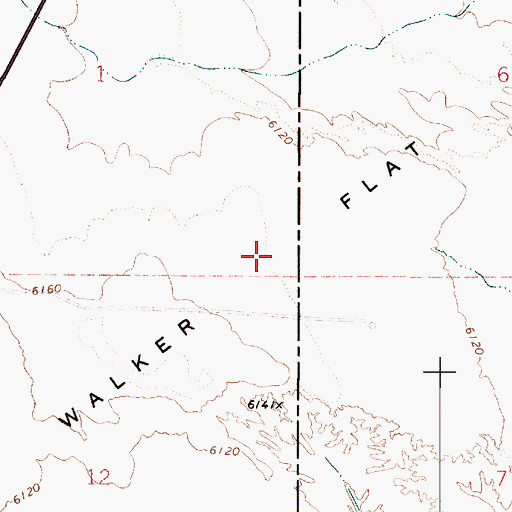 Topographic Map of Walker Flat, UT