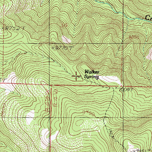 Topographic Map of Walker Spring, UT