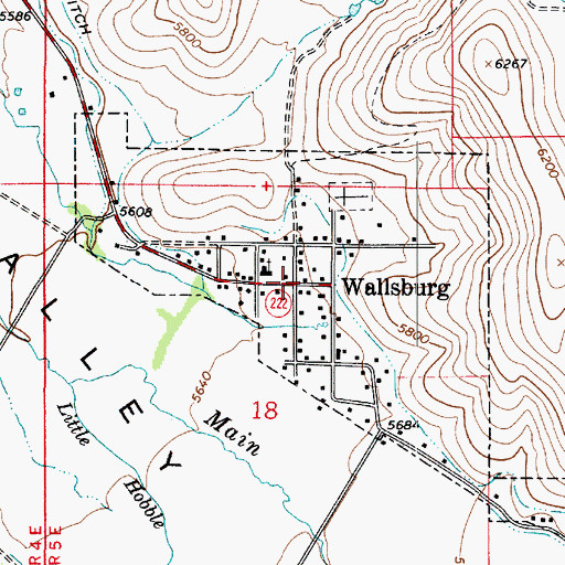 Topographic Map of Wallsburg, UT