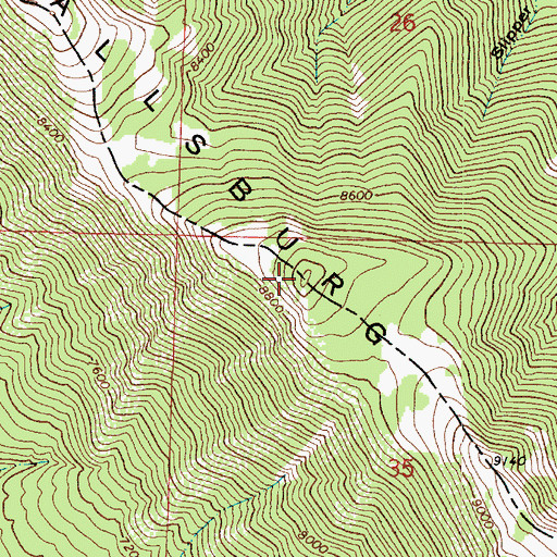 Topographic Map of Wallsburg Ridge, UT