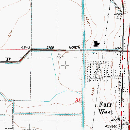 Topographic Map of Wahlquist Junior High School, UT
