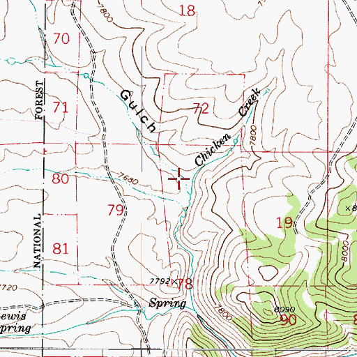 Topographic Map of Walton Gulch, UT