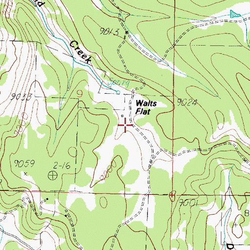 Topographic Map of Walts Flat, UT