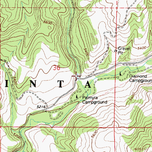 Topographic Map of Wanrhodes Canyon, UT