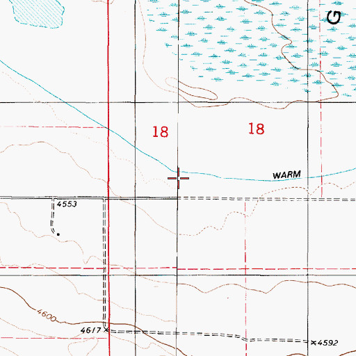 Topographic Map of Warm Springs Ditch, UT
