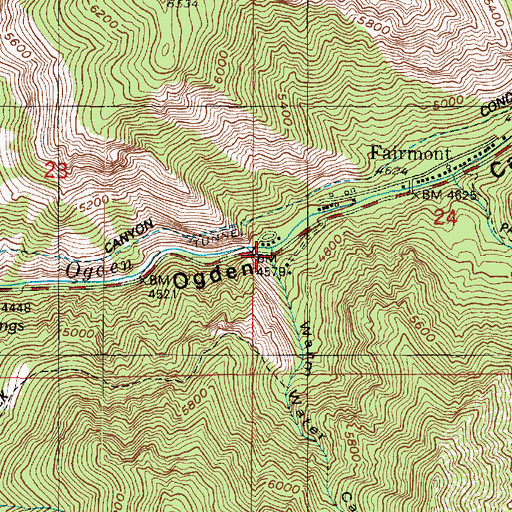 Topographic Map of Warm Water Canyon, UT