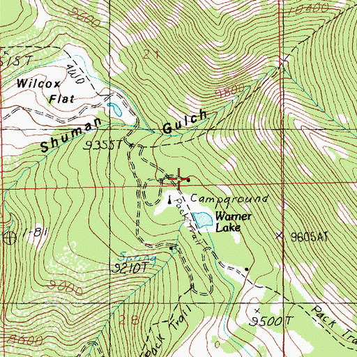 Topographic Map of Warner Ranger Station, UT