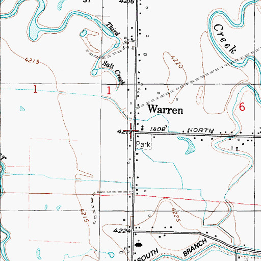 Topographic Map of Warren, UT