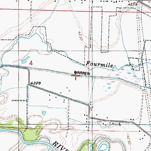 Topographic Map of Warren Canal, UT