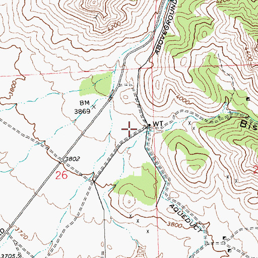 Topographic Map of Bismark Canyon, AZ